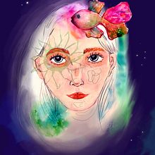 My project for course: Illustrated Portrait in Watercolor. Traditional illustration, Fine Arts, Painting, Drawing, Watercolor Painting, Portrait Drawing, and Artistic Drawing project by bybzkstudio - 09.26.2023