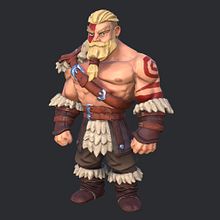 Stylized Viking. Een project van 3D, Videogames, Ontwerp van personages, 3D-karakterontwerp,  3D-ontwerp,  3D-modellering, 3D-animatie, Videogame-ontwerp y Videogame-ontwikkeling van Carlos Tellez - 27.09.2023