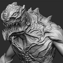 Prowler - DOOM Fan art - Work in Progress. Een project van 3D, 3D-animatie,  3D-modellering, 3D-karakterontwerp,  3D-ontwerp, Film, video en televisie, Videogames, Videogame-ontwerp y Videogame-ontwikkeling van Carlos Tellez - 29.01.2023