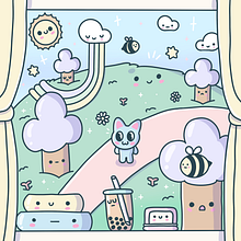 Mijn project van de cursus: Ontwerp kawaii-werelden waar mensen blij van worden. Projekt z dziedziny Projektowanie postaci, Ilustracja c, frowa i Manga użytkownika Inge - 30.09.2023