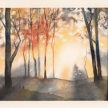 My Final Projects on Dreamy Watercolor Landscapes: Paint with Light. Watercolor Painting project by Lyle Lloyd - 09.27.2023