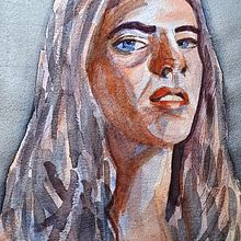 Mi proyecto del curso: Retrato artístico en acuarela. Un proyecto de Bellas Artes, Pintura, Pintura a la acuarela y Dibujo de Retrato de María Otero Macías - 01.10.2023