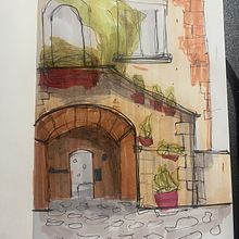My project for course: Expressive Architectural Sketching with Colored Markers. Sketching, Drawing, Architectural Illustration, Sketchbook & Ink Illustration project by Cheryl Agius Deguara - 10.01.2023