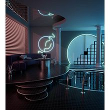 Mi proyecto del curso: Visualización 3D de interiores retro con Cinema 4D . 3D, 3D Modeling, and Digital Architecture project by Giannina Ingunza - 10.01.2023