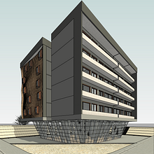 My project for course: Modeling for Parametric Buildings with Revit . 3D, Architecture, Interior Architecture, 3D Modeling, Digital Architecture, and ArchVIZ project by Lucas Seewald - 10.02.2023