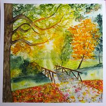 My project for course: Dreamy Watercolor Landscapes: Paint with Light. Projekt z dziedziny  Malarstwo i Malowanie akwarelą użytkownika alicecarollinwonderland - 02.10.2023