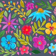Mi proyecto del curso: Estampados florales en acuarela con colores vibrantes Ein Projekt aus dem Bereich Traditionelle Illustration, Musterdesign, Aquarellmalerei und Botanische Illustration von Carolina Carranza - 03.10.2023