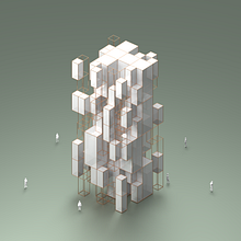 My project for course: Architectural Models with Rhino 3D and V-Ray. Un progetto di 3D, Architettura, Architettura d'interni, Illustrazione digitale, Modellazione 3D, Architettura digitale e ArchVIZ di fernandezlauraisabel - 04.10.2023