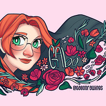 Meu projeto do curso: Retrato ilustrado com elementos botânicos. Un progetto di Illustrazione tradizionale, Illustrazione digitale, Illustrazione botanica e Disegno digitale di Gabriella Amadeu - 01.10.2023