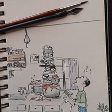 31 Days 31 Drawings 2023 . Un progetto di Illustrazione tradizionale, Disegno, Pittura ad acquerello e Illustrazione con inchiostro di Gabriela Paredes - 03.10.2023