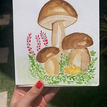 Mi proyecto del curso: Cuaderno botánico en acuarela. Traditional illustration, Watercolor Painting, Botanical Illustration, and Sketchbook project by Marjorie Orantes Nájera - 01.05.2023