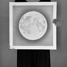 Moon - ball point pen on paper . Desen de maria_bygrove - 10.05.2023