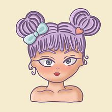 Lila. Ilustração digital projeto de Inge - 05.10.2023
