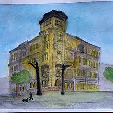 My project for course: Architectural Sketching with Watercolor and Ink. Sketching, Drawing, Watercolor Painting, Architectural Illustration, Sketchbook & Ink Illustration project by Karen Furster - 10.03.2023