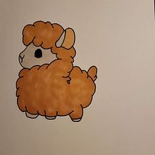 Alpaca . Ilustração tradicional projeto de Inge - 05.10.2023