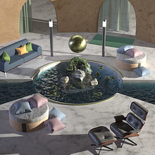 Artificial Pond: Blender ArqViz. Projekt z dziedziny  Architektura, Architektura wnętrz, Architektura c, frowa i Wizualizacja architektoniczna użytkownika Manuel Castro - 03.10.2023