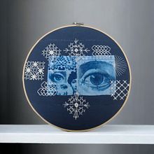 Mijn project van de cursus: Bluework: cyanotypie en borduurwerk. Un progetto di Illustrazione tradizionale, Artigianato, Belle arti, Papercraft, Stampa, Ricamo, DIY, Stampa tessile e Textile Design di Lea Beyer - 06.10.2023