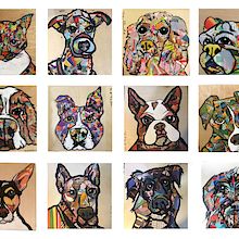 I do pet portrait collages among other illustrations . Een project van  Ontwerp van tiffany - 07.10.2023