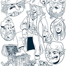 Ocean Coloring Book. Character Design, Digital Illustration, and Children's Illustration project by Tarik Mask - 10.07.2023