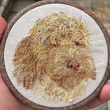 My project for course: Embroidered Pet Portraits: The Thread Painting Technique. Bordado, Ilustração naturalista, e Design têxtil projeto de rosie.spiegelhalter - 07.10.2023