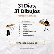 Semana 1 | 31 días, 31 dibujos Ein Projekt aus dem Bereich Traditionelle Illustration und Zeichnung von Ángel Flores - 07.10.2023