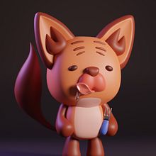Floki. Kawaii.. Traditional illustration, Character Design, Digital Illustration, 3D Modeling, and Manga project by Oscar Sobrino Guagnelli - 10.07.2023