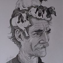 Goat man Wyn Ein Projekt aus dem Bereich Traditionelle Illustration von Sally Jory - 08.10.2023