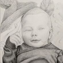 Babyzeichnung. Projekt z dziedziny  Sztuki piękne, R, sunek ołówkiem,  R, sunek, Kreat, wność, Portret, R, sunek realist, czn,  R, sunek art, st i czn użytkownika Katharina Halas - 08.10.2023
