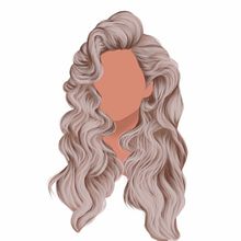 Drawing of blonde lush curly hair in the program Infinite Painter. Digital Painting, Digital Illustration, and Digital Design project by Anastasiia Piankova - 10.01.2023