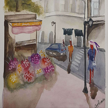 Mi proyecto del curso: Paisajes urbanos en acuarela. Fine Arts, Watercolor Painting, and Architectural Illustration project by Genesis Alejo Díaz - 10.04.2023