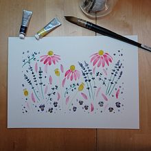 My project for course: Vibrant Floral Patterns with Watercolors. Traditional illustration, Pattern Design, Watercolor Painting, and Botanical Illustration project by diplockstokes - 10.08.2023