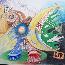 Covid 19. Traditional illustration project by berdowd - 10.09.2023