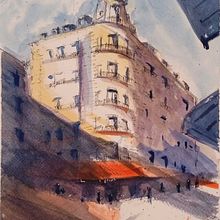 Mi proyecto del curso: Dibujo arquitectónico con acuarela y tinta. Sketching, Drawing, Watercolor Painting, Architectural Illustration, Sketchbook & Ink Illustration project by Francisco Santana - 10.05.2023