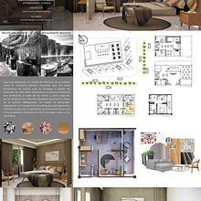 Habitación de Hotel. Interior Design project by Abigail Guzmán Moreno - 10.10.2023