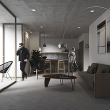 Mi proyecto del curso: Render de interiores con SketchUp y V-Ray Next. Architecture, Interior Architecture, Digital Architecture, and ArchVIZ project by ernesto pinto - 10.10.2023