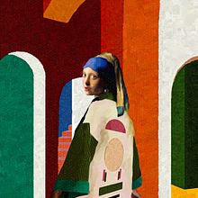 Da elegância das pérolas à ousadia dos pixels.. Un progetto di Illustrazione digitale, Disegno di ritratti e Pittura digitale di Sol Rayar - 07.10.2023
