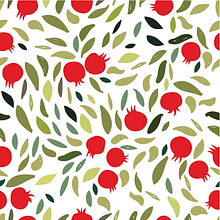 Pomegranate Pattern. Un proyecto de Ilustración digital y Pattern Design de Dimitra Polychronis - 10.10.2023