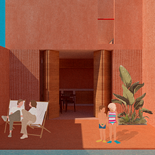 Meu projeto do curso: Representação gráfica de projetos arquitetônicos. Architecture, Graphic Design, Interior Architecture, Interior Design, L, scape Architecture, Collage, Digital Architecture, and Architectural Illustration project by Camilla Duarte - 10.11.2023