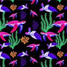Meu projeto do curso: Design de estampa para superfície têxtil com Photoshop. Un projet de Illustration traditionnelle, Création de costumes, Création de motifs, Stylisme et Illustration numérique de hayraliege - 11.10.2023