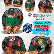 Día 12 Inktober #agv #agvhelmets #ls2helmets #ls2 #shoei #bell #bonustrack #scorpion #arail #ruroc #rurocmoto #helmets #airohhelmet #suomi #roof #inktober #notodoanimacion #3D #characterdesing #inktober2023 #inktober #diseñospersonalizados #moto #motorcy. Un projet de Design  , et 3D de Natalia DN - 11.10.2023