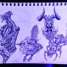 Bocetos a digital. Ilustração tradicional projeto de davidmonterolamp - 11.10.2023