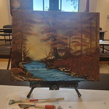 Autumn on the mountain . Un proyecto de Bellas Artes, Creatividad y Pintura al óleo de Amanda Busler - 24.09.2023
