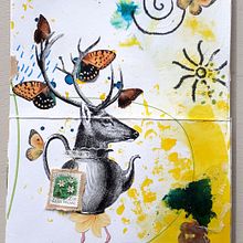 My project for course: Creative Notebook: Experiment with Collage, Stamps, and Decoupage. Traditional illustration, Collage, Paper Craft, and Sketchbook project by marieke - 10.14.2023