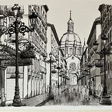 My city, Zaragoza. Traditional illustration, Sketching, Drawing, Architectural Illustration & Ink Illustration project by Quique - 10.15.2023