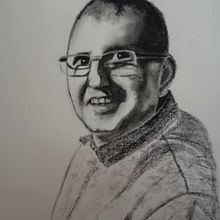 Self Portrait in Charcoal Ein Projekt aus dem Bereich Zeichnung, Porträtzeichnung und Realistische Zeichnung von Chris Sane - 15.10.2023
