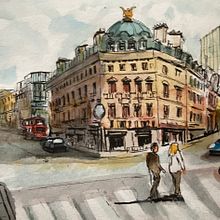 My project for course: Architectural Sketching for Urban Illustrations. Design, Traditional illustration, Sketching, Architectural Illustration, and Sketchbook project by y7dfcnx8rv - 10.11.2023