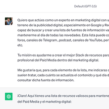 Mi proyecto del curso: Chat GPT para Marketing Digital. Management, Productivit, SEM, Advertising, and Digital Marketing project by albertpascualcarne - 10.15.2023