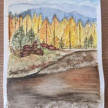 Meu projeto do curso: Paisagens naturais em aquarela. Un progetto di Belle arti, Pittura e Pittura ad acquerello di Silvana Bergmann - 15.10.2023