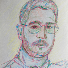 Meu projeto do curso: Desenho de retratos vibrantes com lápis de cor. Drawing, Portrait Drawing, Sketchbook, and Colored Pencil Drawing project by Érico José - 10.15.2023