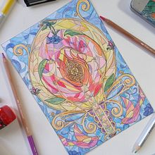 Vetrata di Luce. Traditional illustration project by Michela M - 05.16.2022